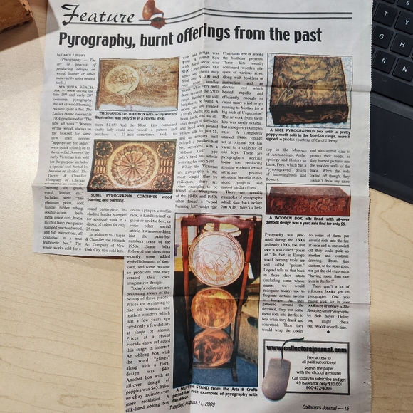 Ladies Pyrography Box - Picture 2 of 4